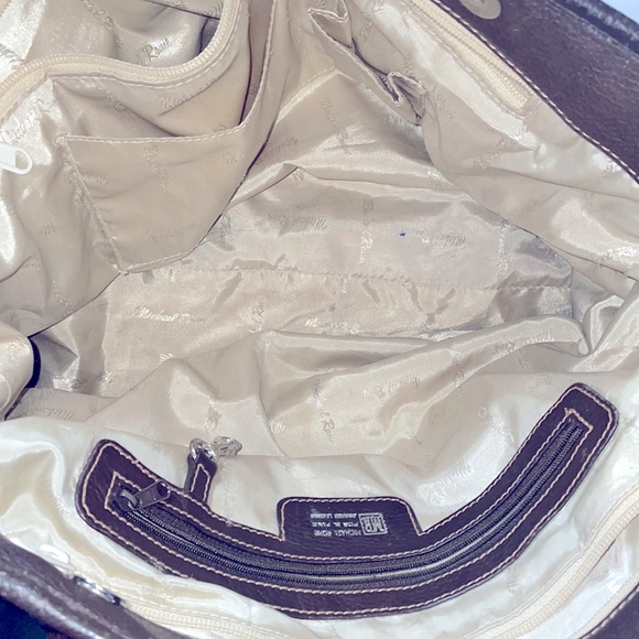 Michael Rome For M. Fine Dark Brown Genuine Leather Two Handle Tote - Picture 10 of 12